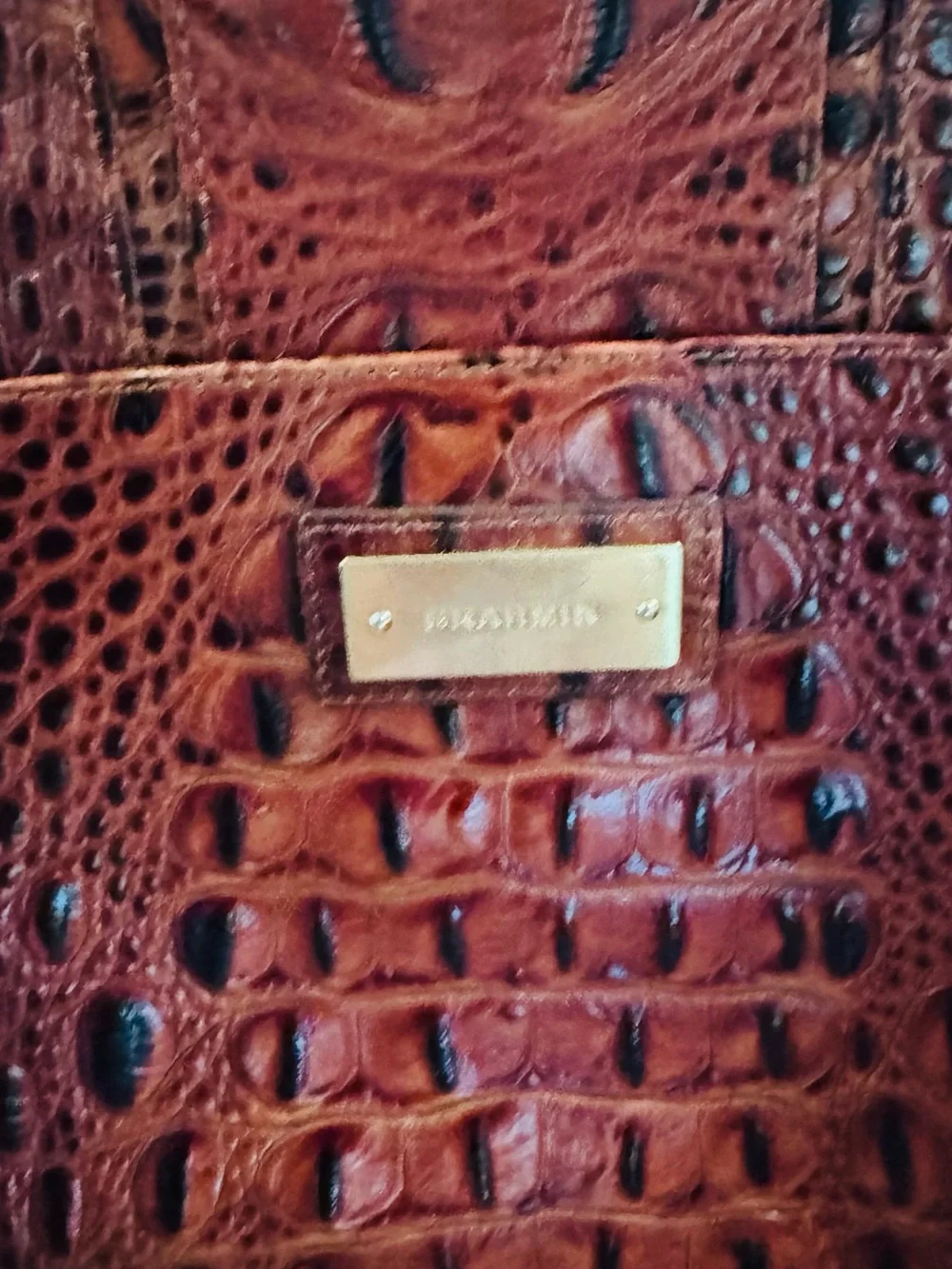 Brahmin Flaire Fold-over-to Shoulder-Strap measures 11 in wide x 11 in tall - Picture 4 of 16